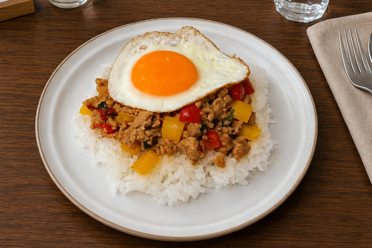 タイ料理専門店の辛口ガパオミート｜湯煎してご飯にのせるだけ｜キッチンカー・カフェランチに